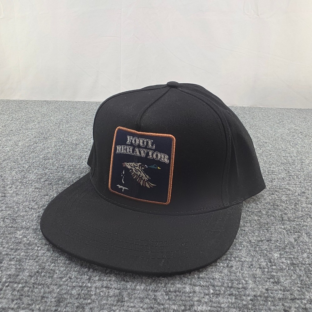 Mens‎ Dravus Foul Behavior Duck Patch Black Snapback Hat Cap
